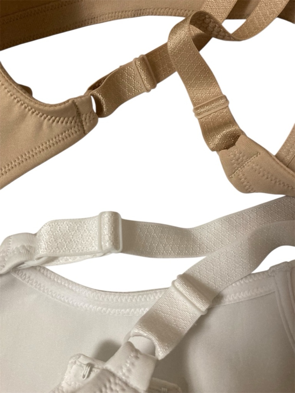 Set of 2 Vanity Fair Size 36C Tan/Beige and White Light Padded Wireless Bras - Picture 9 of 12